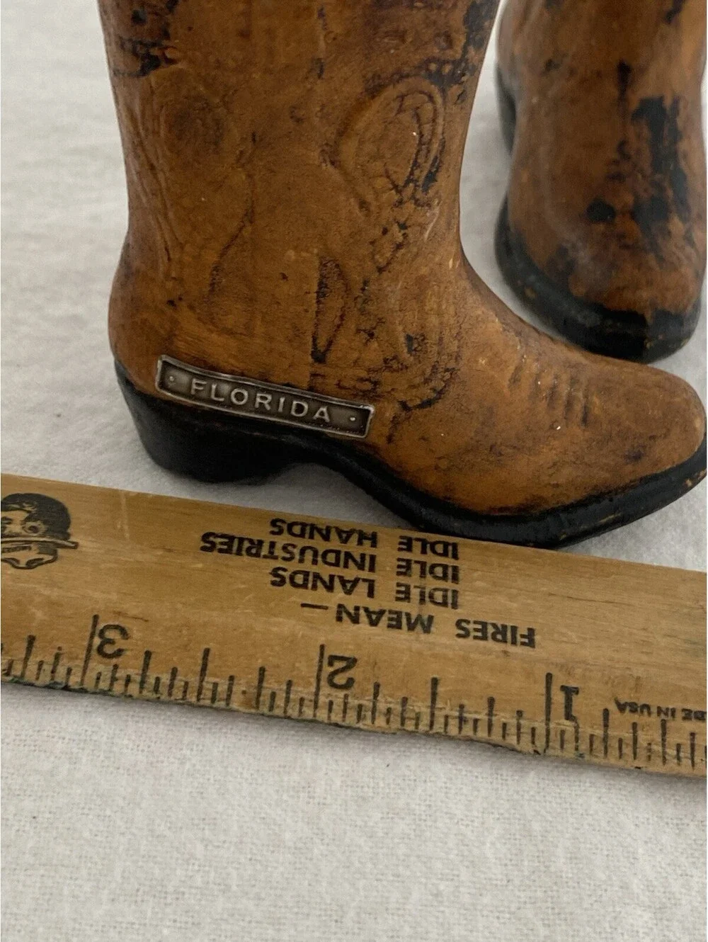 Vintage 1950s Cowboy Boots Salt Pepper Shakers Ceramic “Florida”